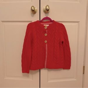 Red Boden 3 button cardigan